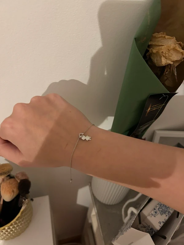 Ohne Marke Zartes Armband Silber mit kleinem Anhänger Size Einheitsgröße