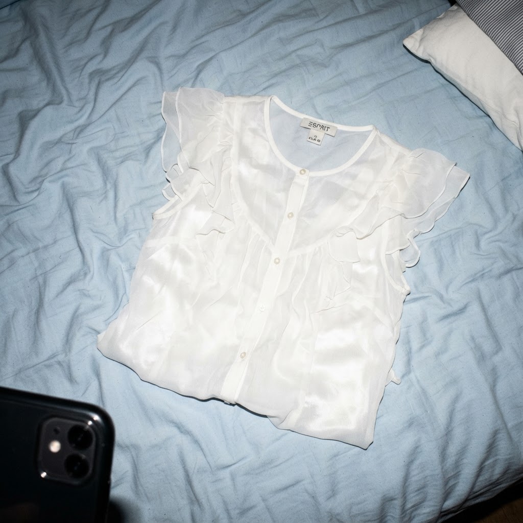 Esprit Esprit Chiffonbluse Weiß Gr. 36 Size 36