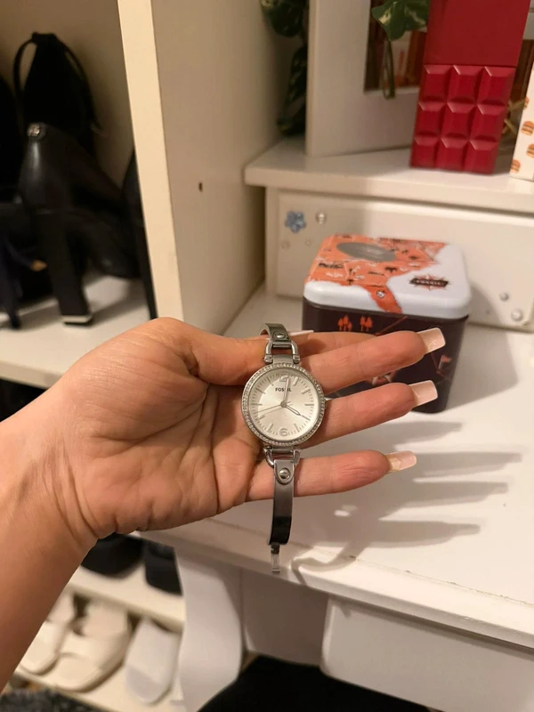 Fossil Fossil Georgia Damenuhr silber mit Strass