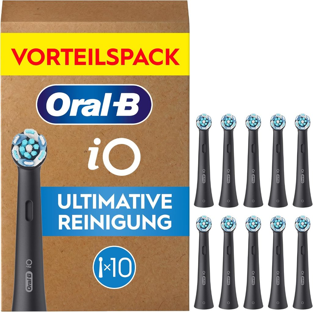 Oral-B Oral-B iO Aufsteckbürsten Ultimative Reinigung – 10er Vorteilspack, Schwarz