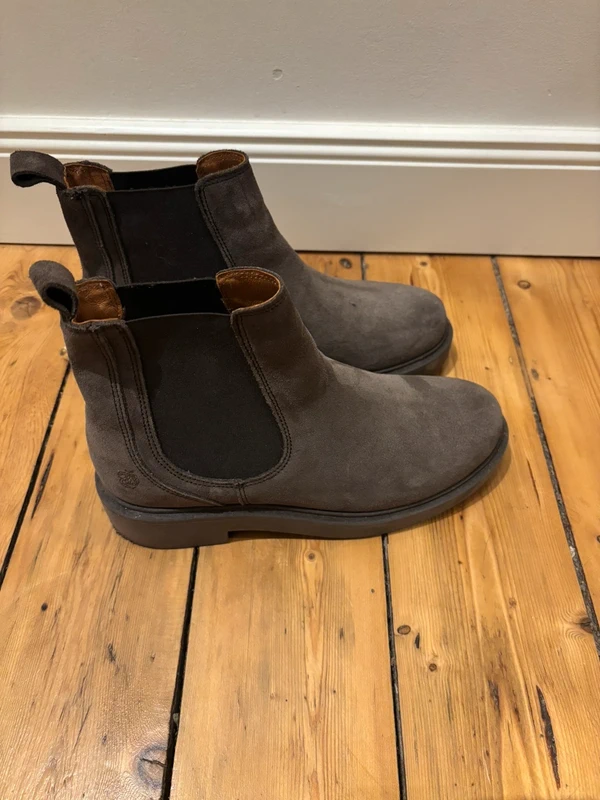 Ohne Marke Chelsea Boots Wildleder Braun, Gr. 39 Size 39