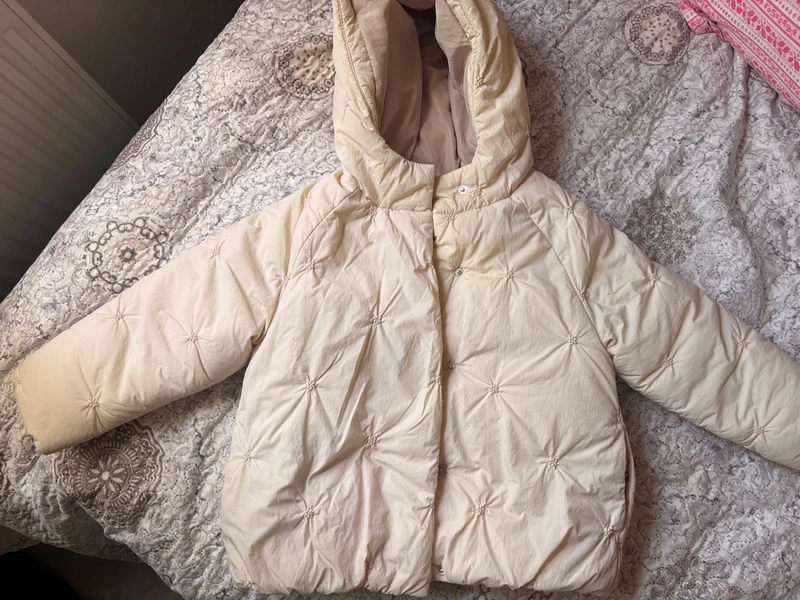 Steppjacke mit Kapuze, creme, Gr. M Size M