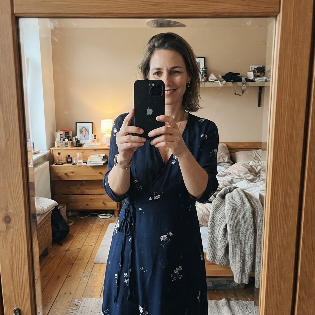 Esprit Wickelkleid navy Size 40