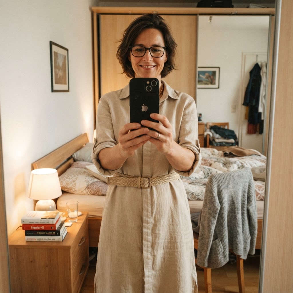 Esprit Hemdblusenkleid beige mit Gürtel Size 42