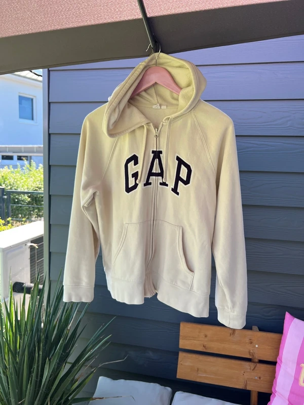 GAP GAP Zip Hoodie cremeweiß mit Logo Gr. M Size M