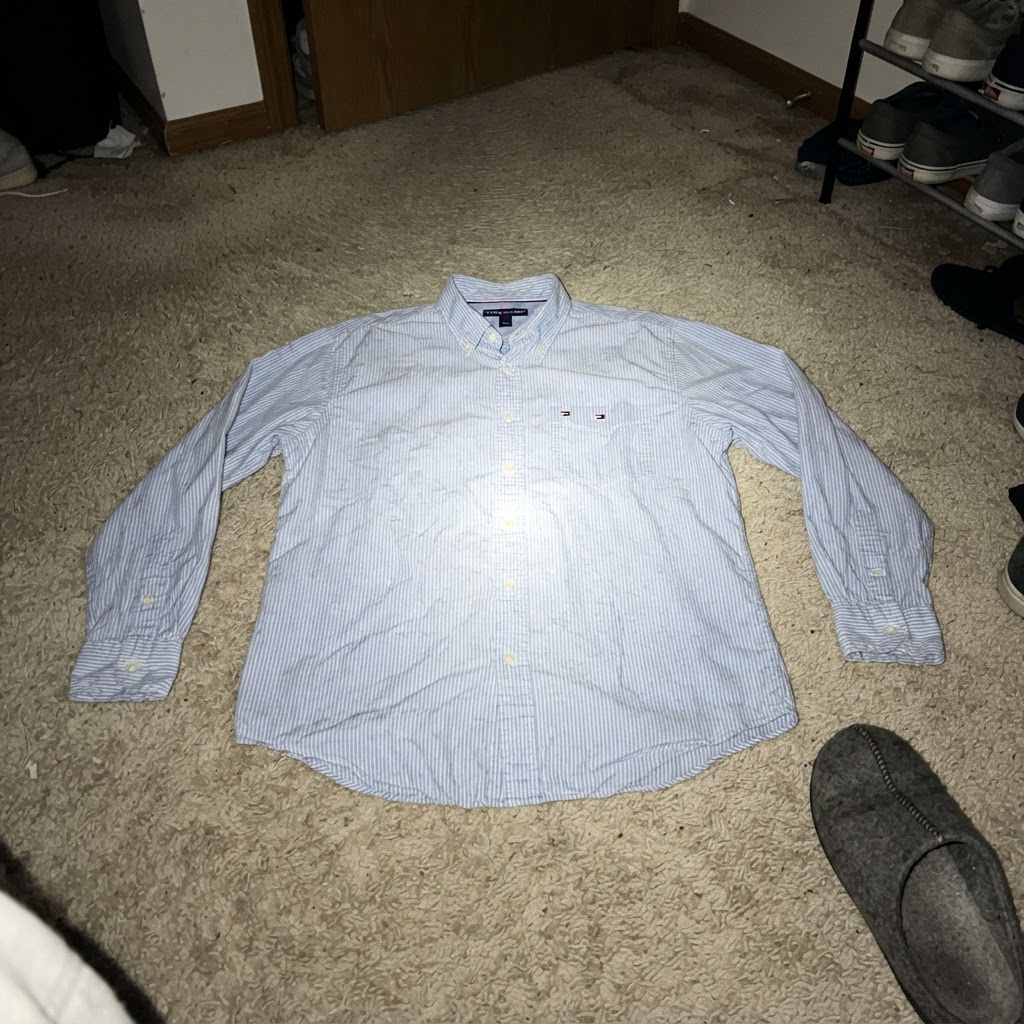 Tommy Hilfiger Tommy Hilfiger Hemd Gestreift Hellblau Gr. M Size M