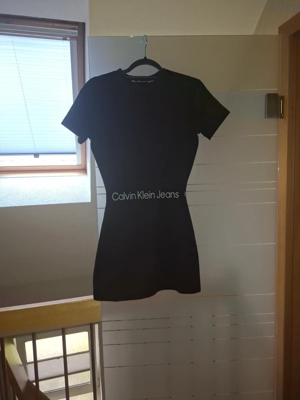 Calvin Klein Calvin Klein Jeans Minikleid schwarz mit Logo-Bund, Gr. XS Size XS