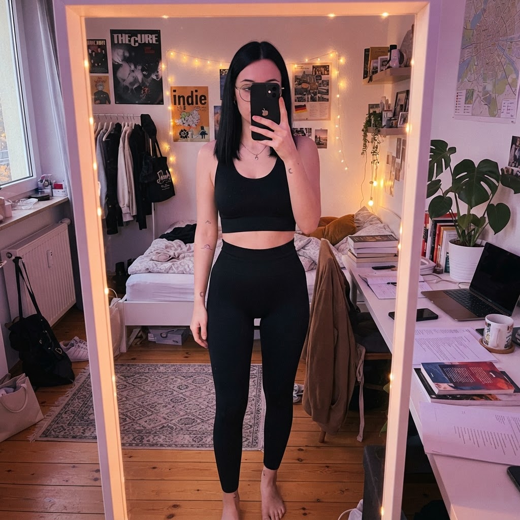 SHEIN Sport-Set schwarz (Leggings + Top) Size XS