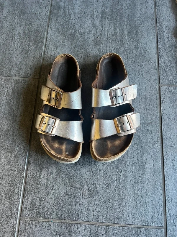 Birkenstock Birkenstock Arizona Metallic Silber Gr. 38 Size 38