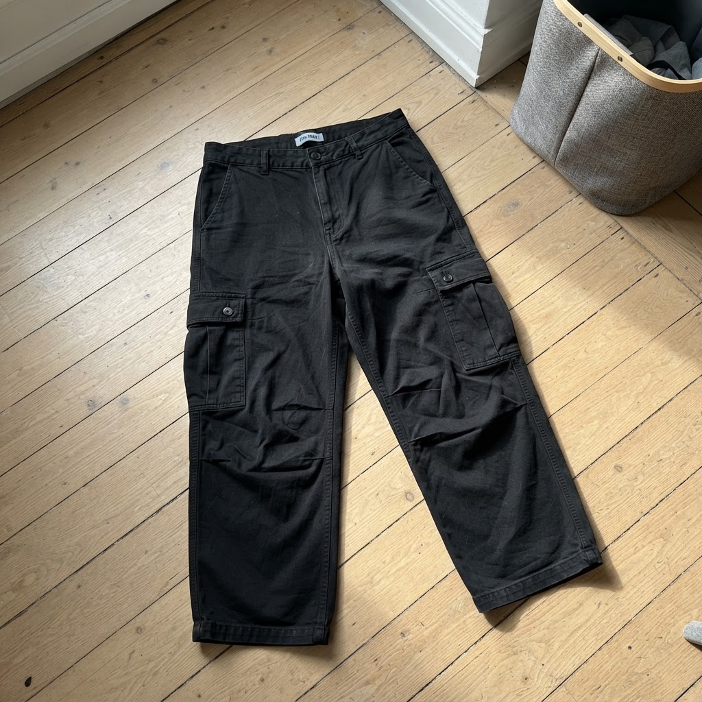 Weekday Weekday Cargohose Schwarz Baggy Gr. 30 Size 30