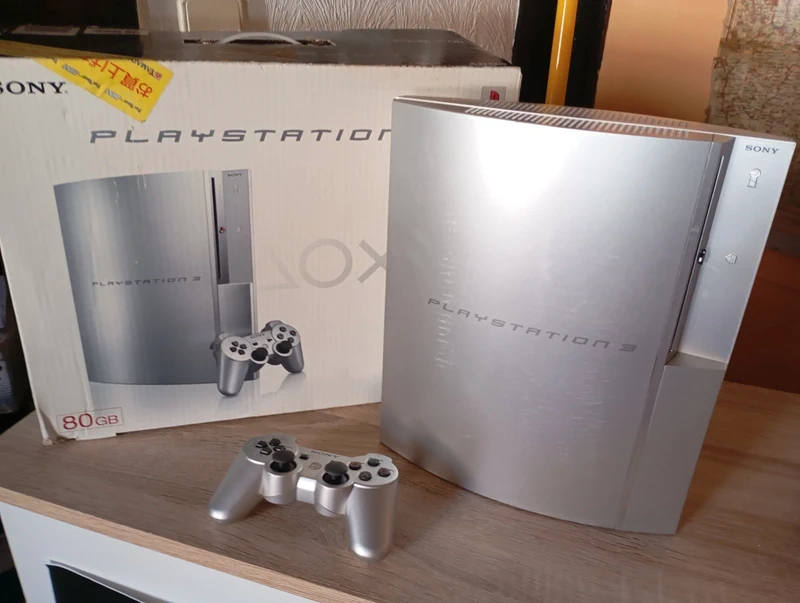Sony PlayStation 3 Fat 80 GB Silber mit Controller & OVP Size Einheitsgröße