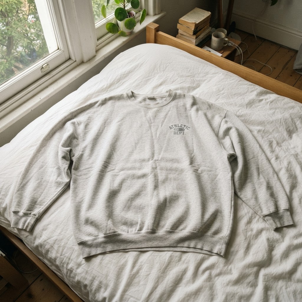 Oversized Sweatshirt Grau Meliert Gr. M – Gym & Freizeit Size M