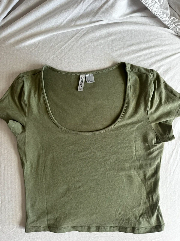 H&M H&M Divided Basic T-Shirt khaki, Gr. M Size M