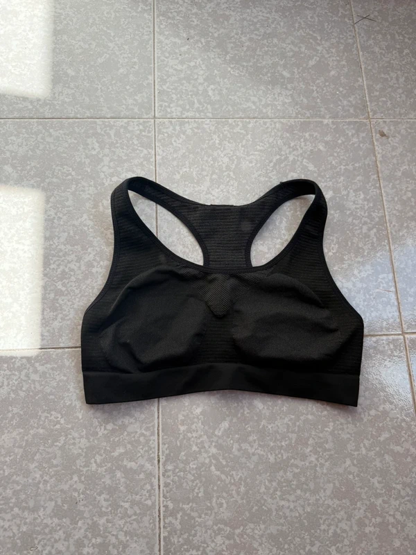 Sport-BH seamless, schwarz, Gr. S/M Size S