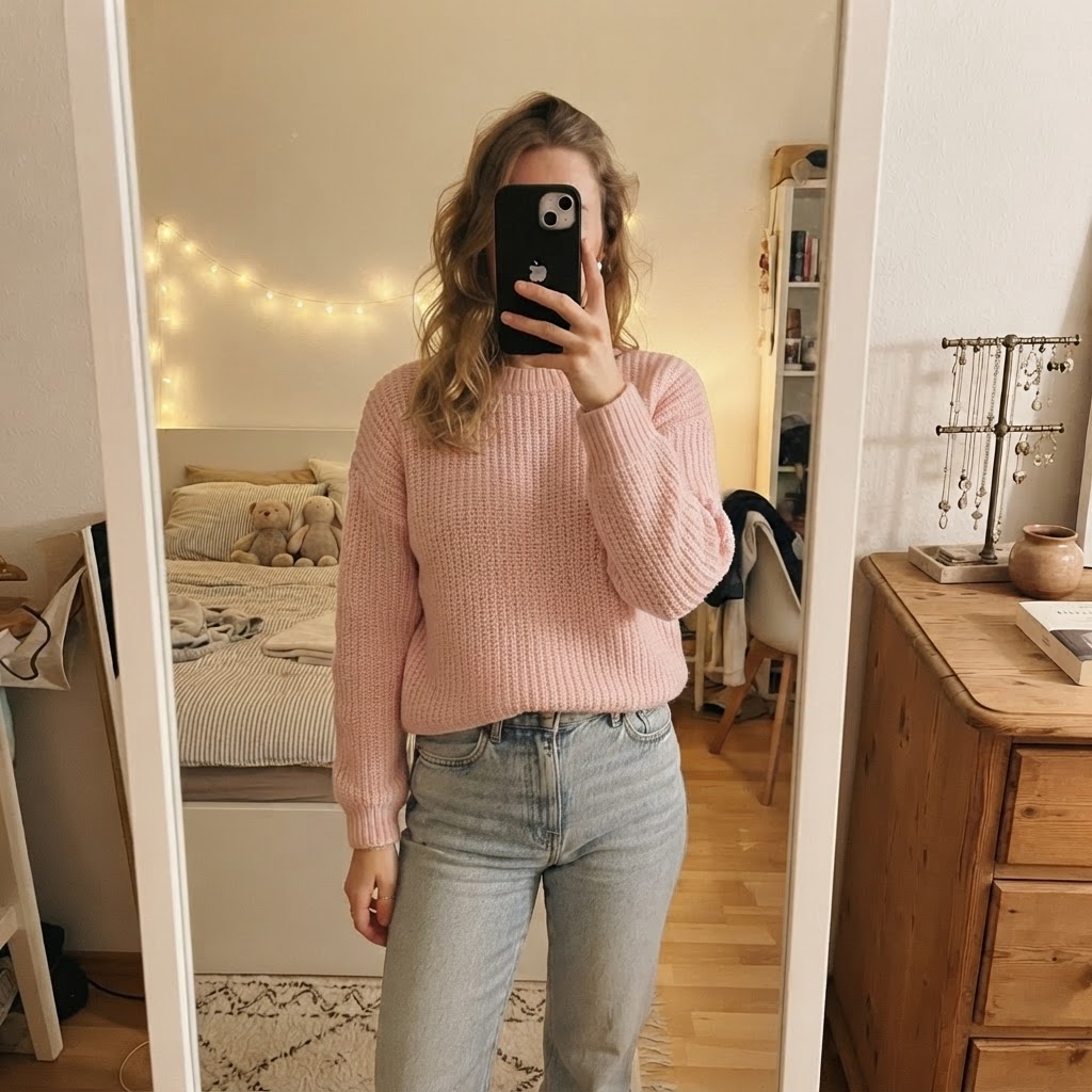 H&M Rosa Strickpullover kuschelig Size S