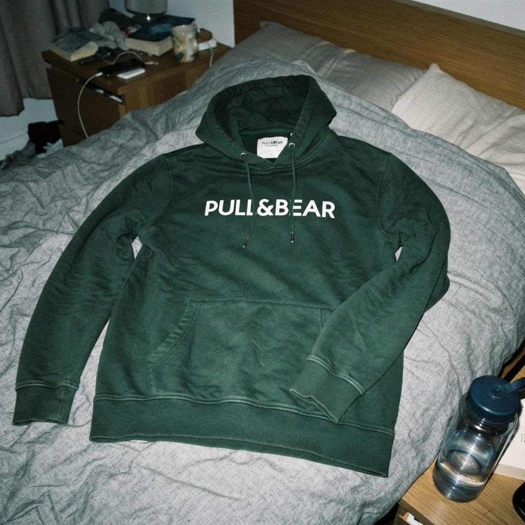 Pull&Bear Pull&Bear Hoodie Dunkelgrün Gr. L Size L