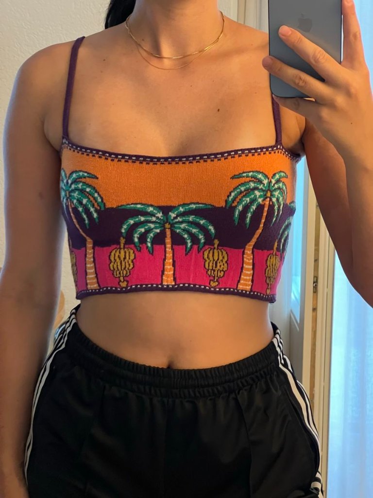 Farm Rio Farm Rio Crop Top mit Palmen-Muster Gr. S – neu Size S