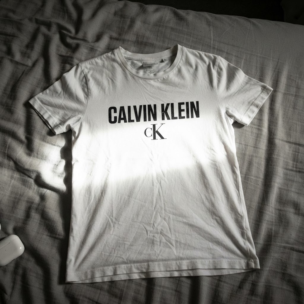 Calvin Klein Calvin Klein T-Shirt Weiß Logo-Print Gr. S Size S