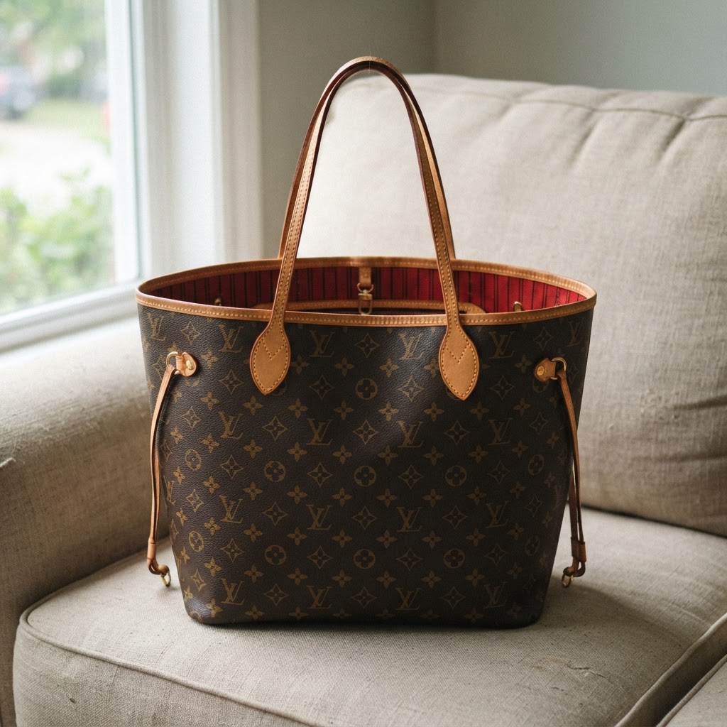 Louis Vuitton Louis Vuitton Neverfull MM Monogram – Original mit Patina Size MM