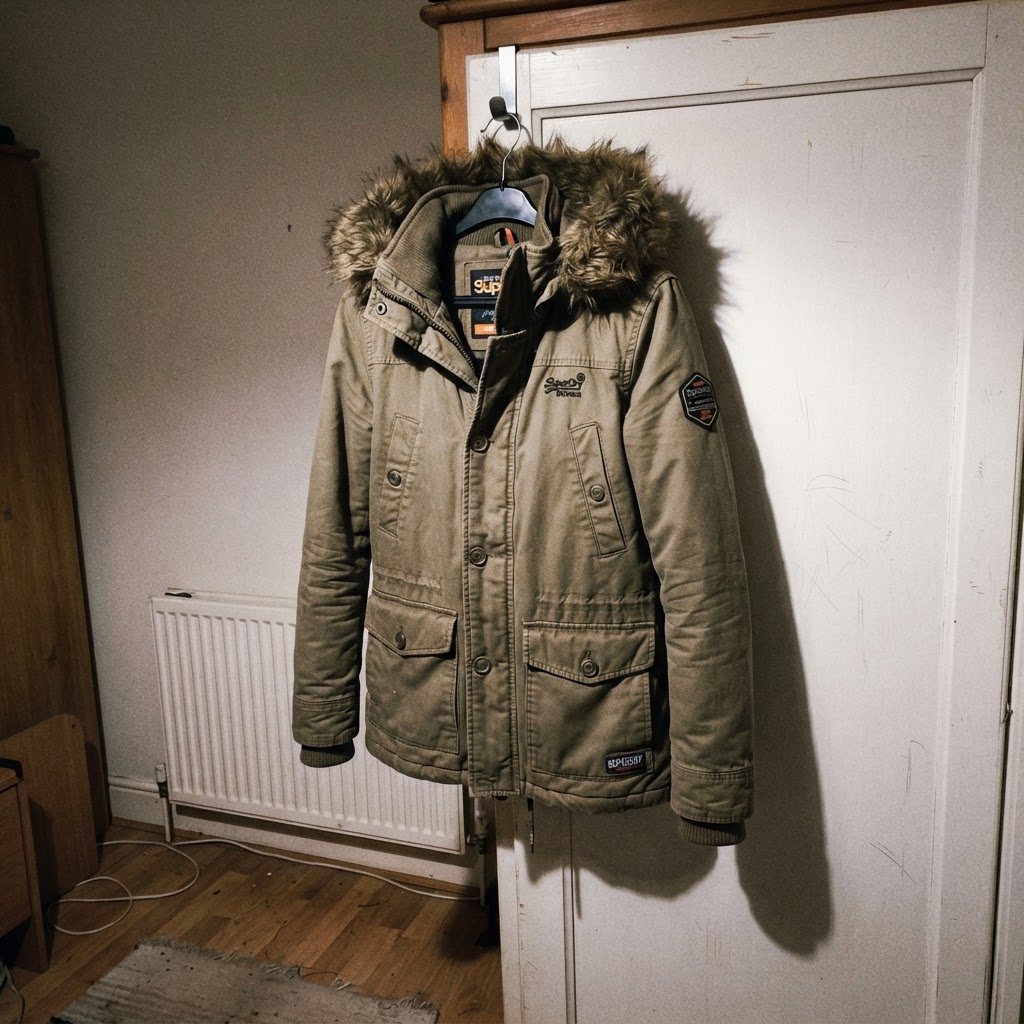 Superdry Superdry Winterparka Khaki mit Fellkapuze Gr. M Size M