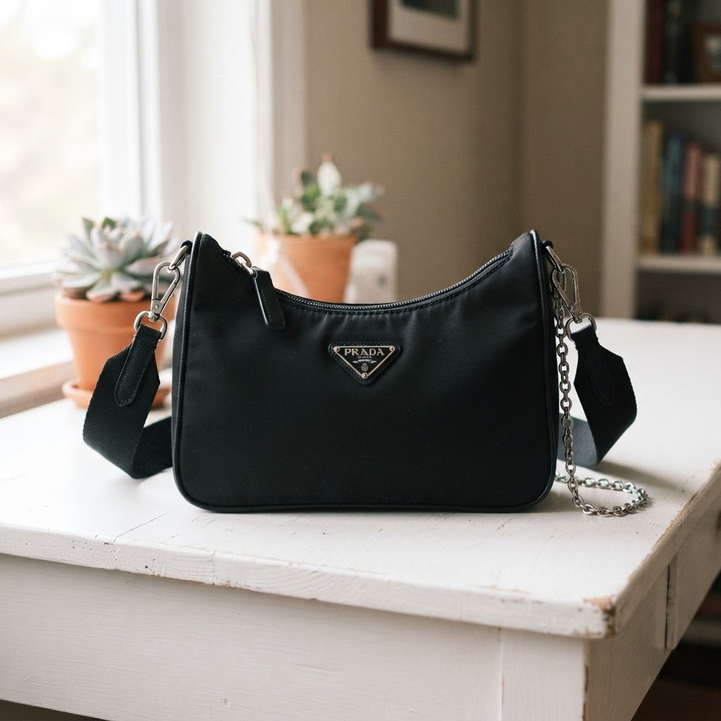 Prada Prada Re-Edition 2005 Re-Nylon Schwarz – Original Size 22 cm