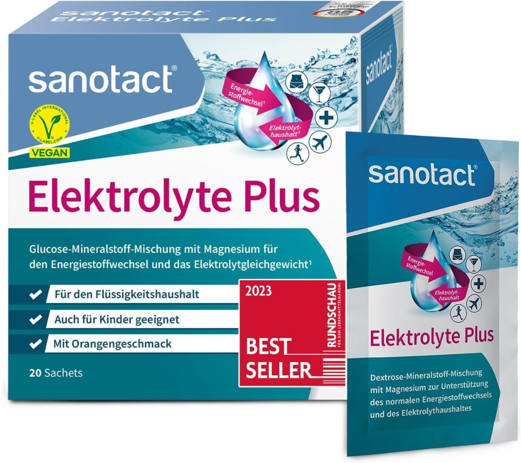 sanotact sanotact Elektrolyte Plus – 20 Sachets mit Orangengeschmack