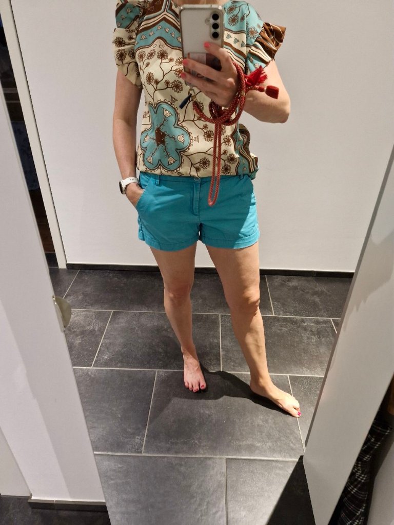 United Colors of Benetton Benetton Chino-Shorts türkis Gr. 38 – Sommer-Sale Size 38
