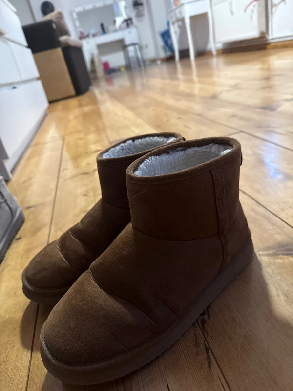Keine Angabe Gefütterte Boots in Cognac-Braun, kuschelig warm, Gr. 39 Size 39