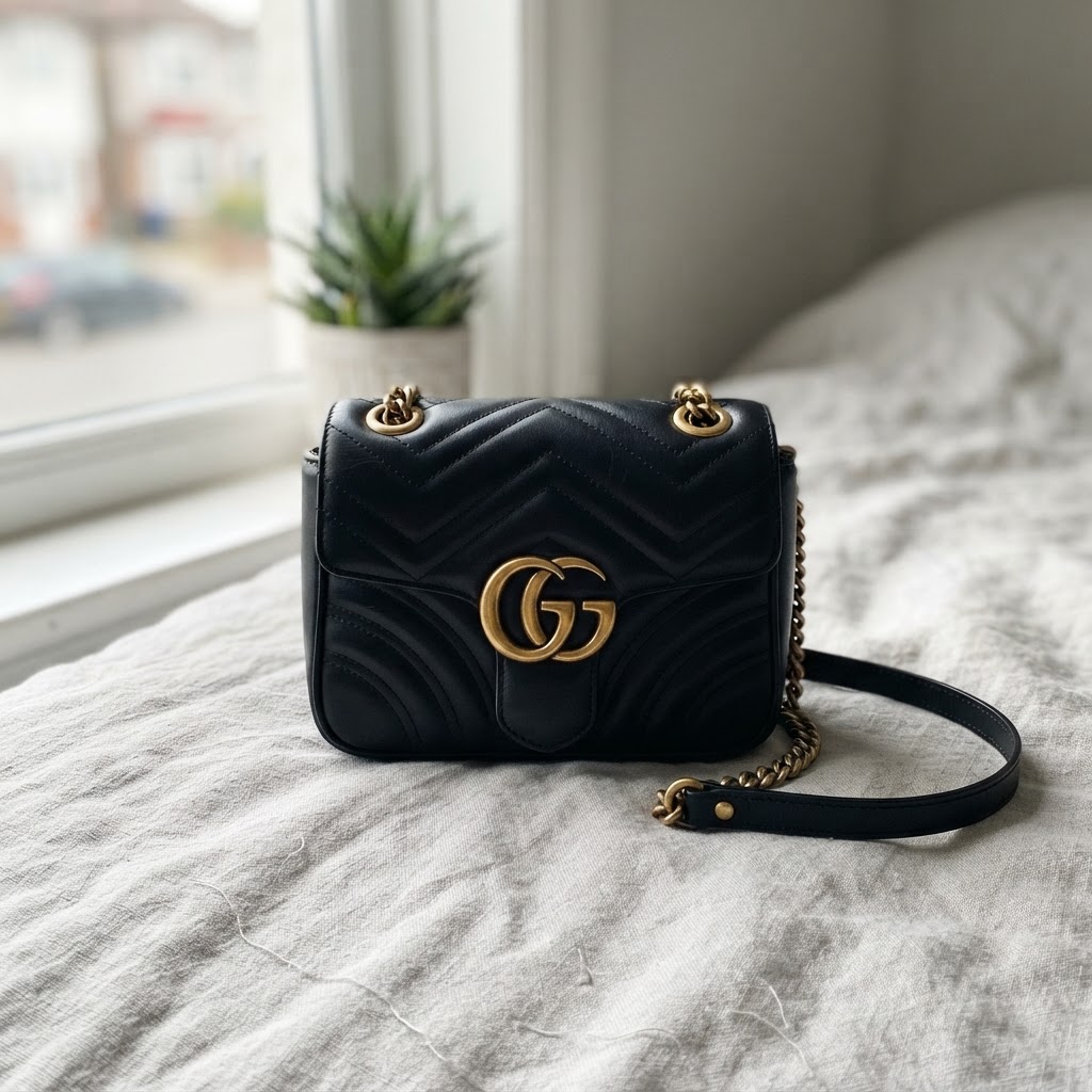 Gucci Gucci GG Marmont Small Schwarz – Original mit Rechnung Size 26 cm
