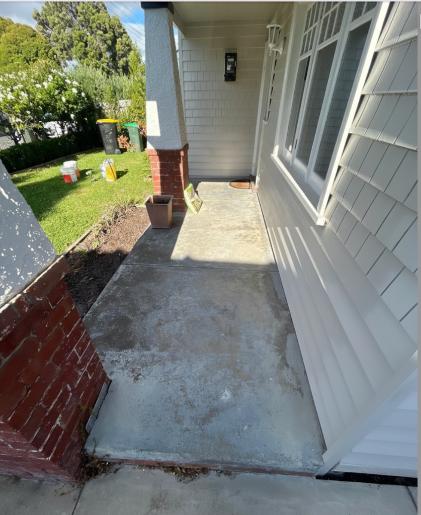 Porch Concrete Floor Resurfacing Before