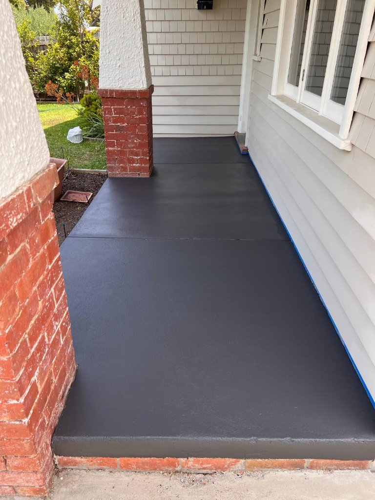 Porch Concrete Floor Resurfacing After