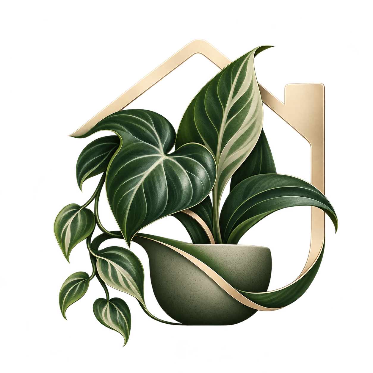 Augalų butas logotipas