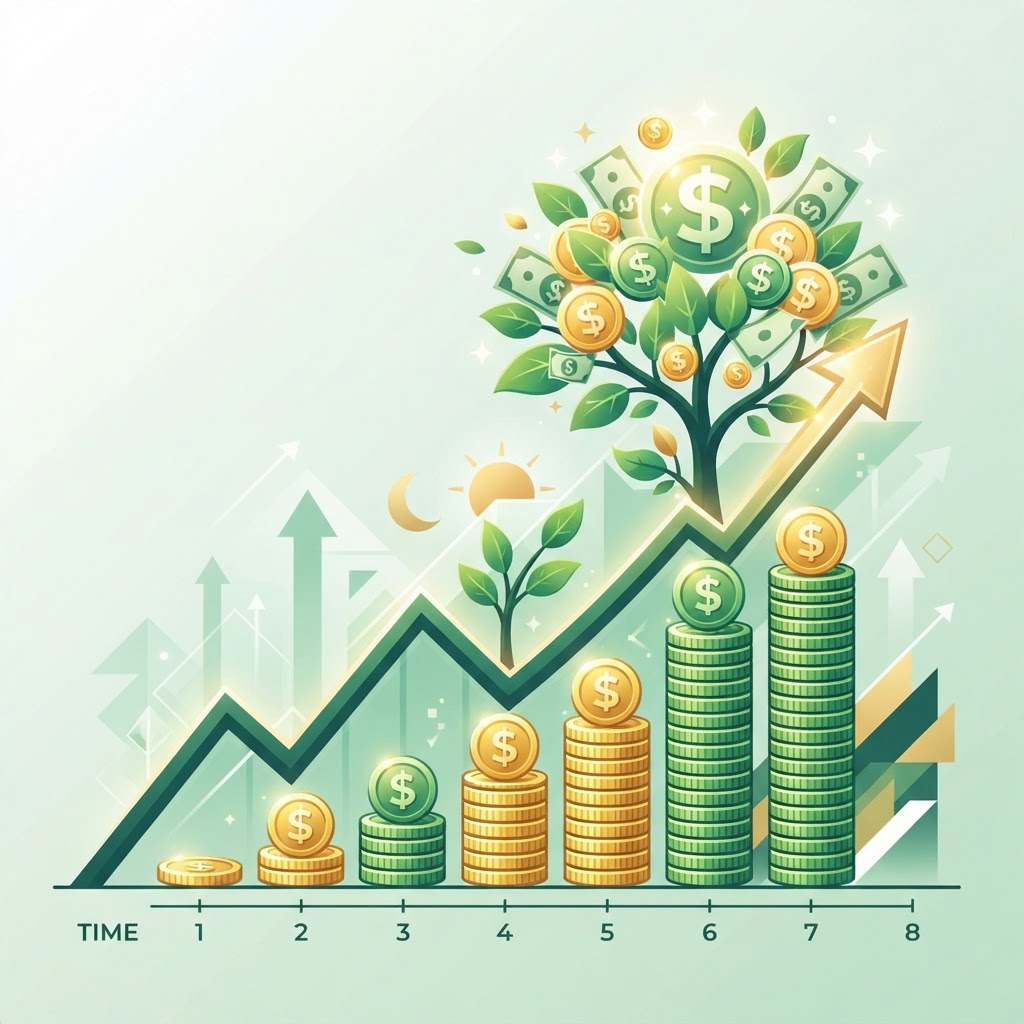 Compound interest growth chart