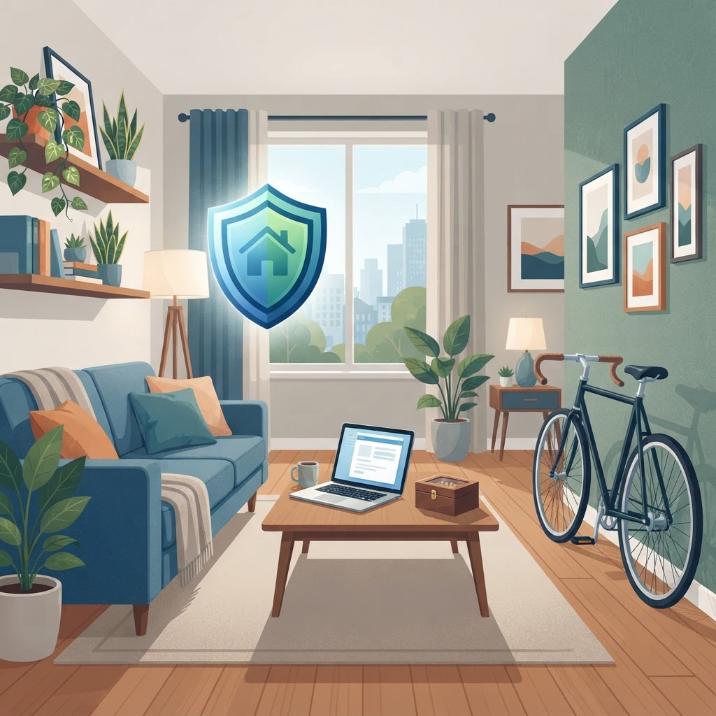 Renters insurance coverage for an apartment