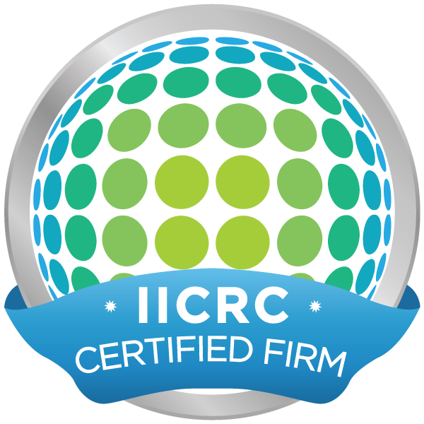 IICRC Certified Firm badge — Institute of Inspection Cleaning and Restoration Certification