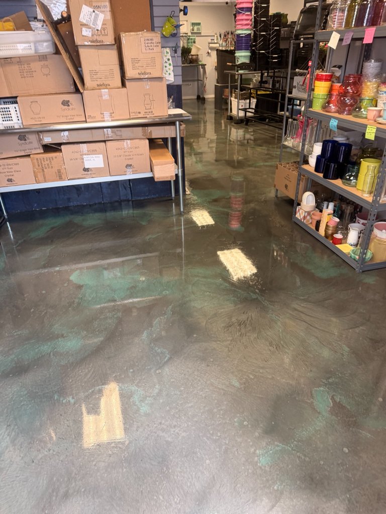 Commercial retail floor professionally cleaned by HydroLux Floor Care