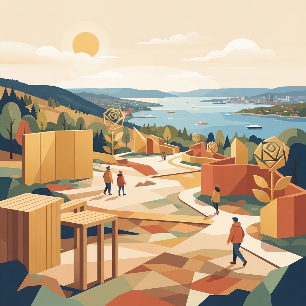Roseslottet: Kunstinstallasjon ved Voksenkollen