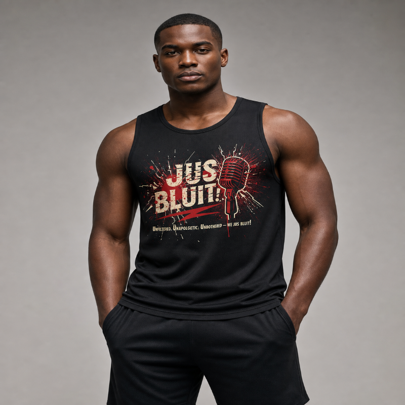 Jus Bluit! Tank Top — Black