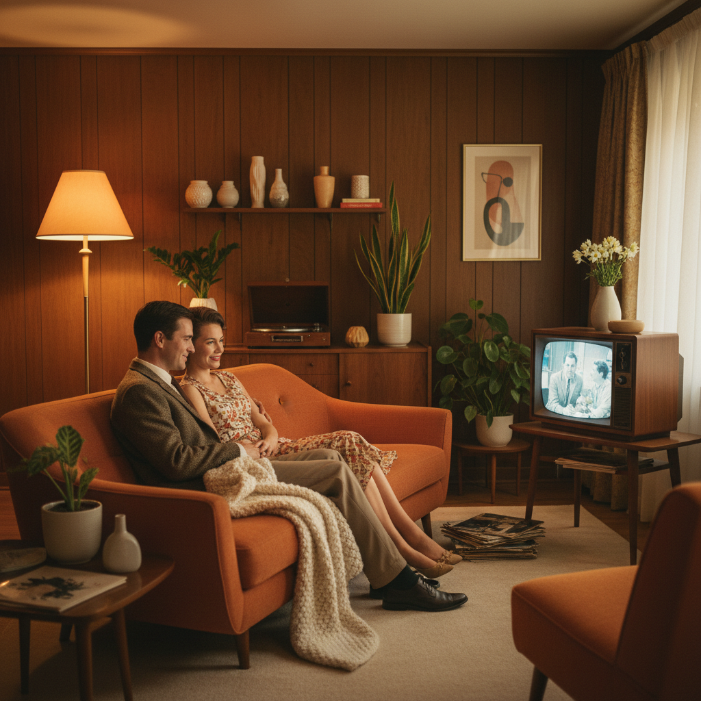 The Sunday Night Ritual: How the Mid-Century Living Room Became the Heart of the American Home