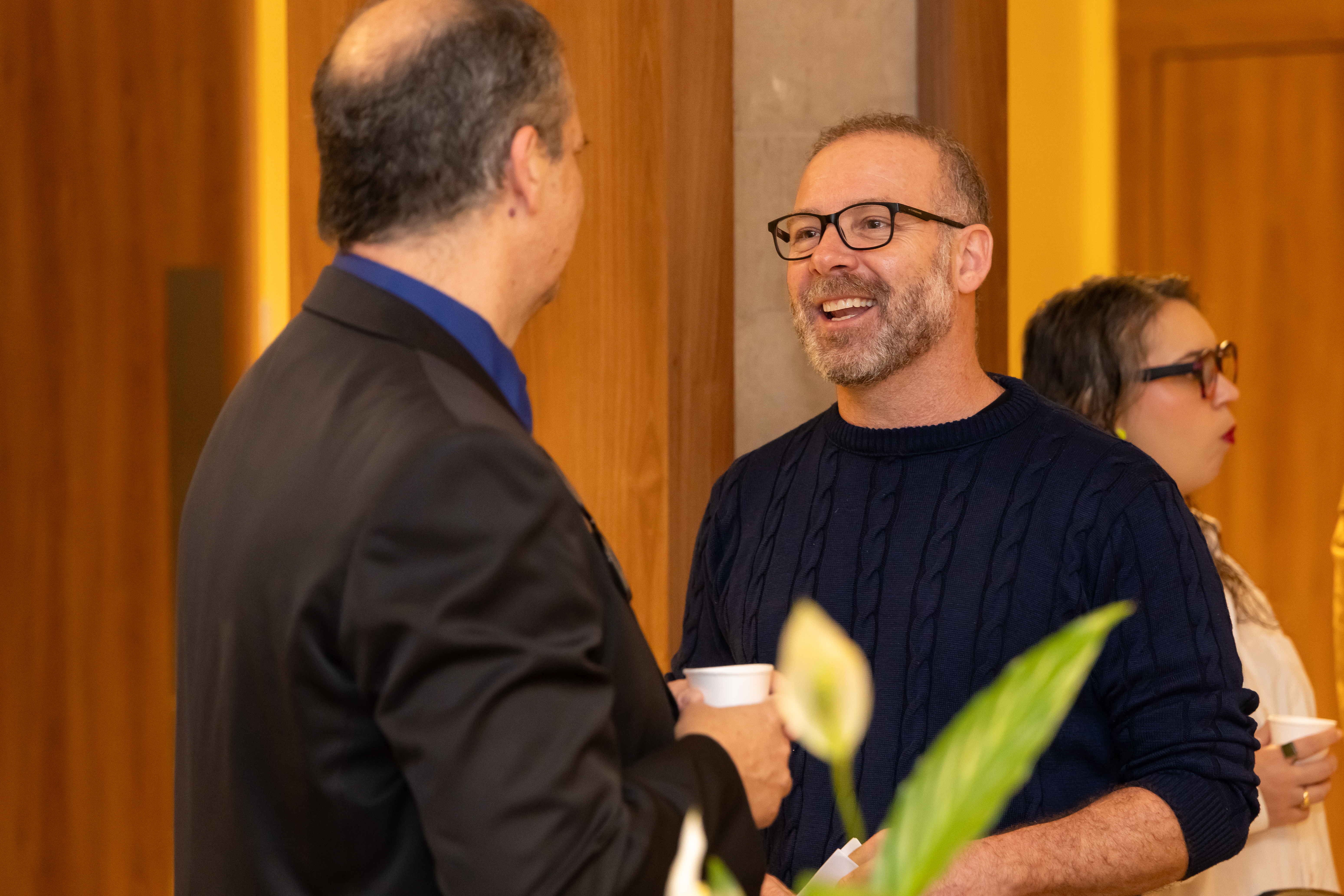 Conversa e networking entre profissionais no lançamento NEXO