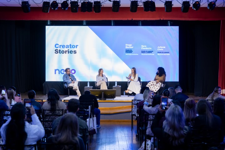 Painel Creator Stories no palco do NEXO 2026