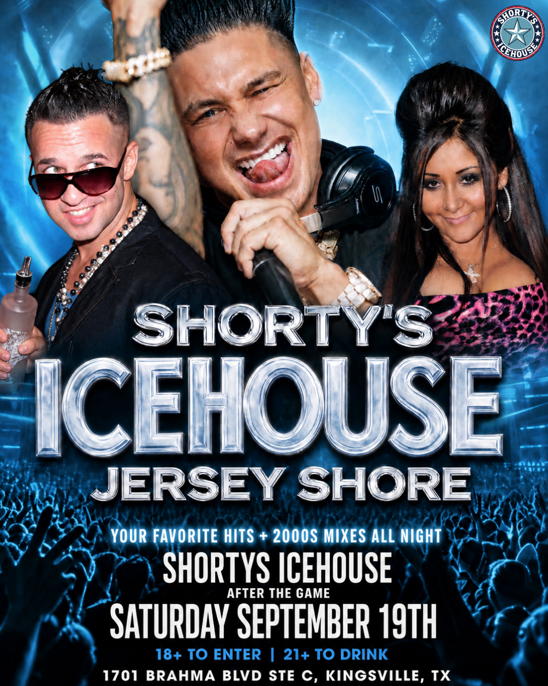 Shorty’s Icehouse Jersey Shore event flyer for Saturday September 19