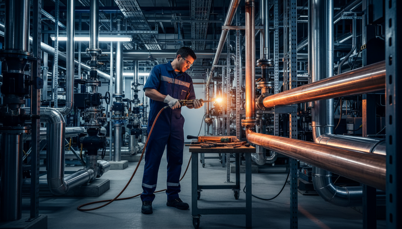Professional commercial plumbing work