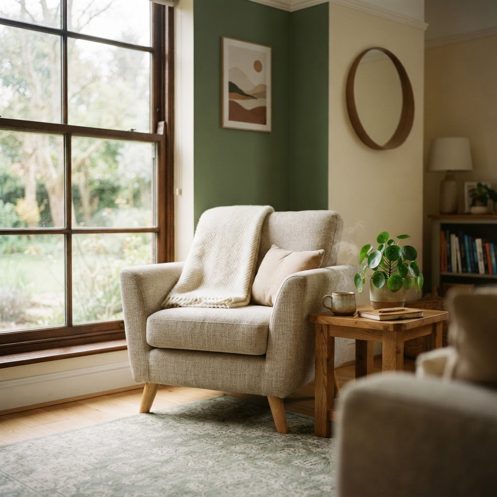 A peaceful, modern counseling space for adults