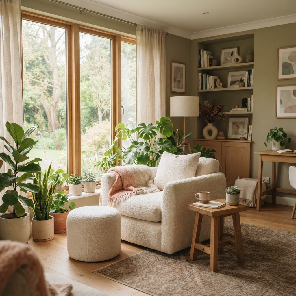 A warm, inviting counseling space at New Kind Counseling