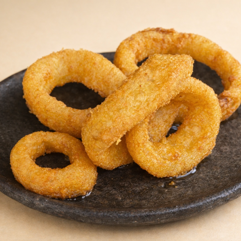 Plate of onion rings