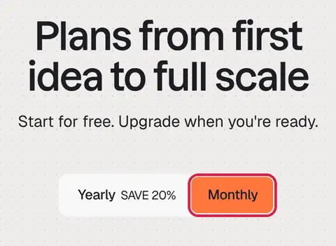 If you see Yearly / Monthly, tap Monthly