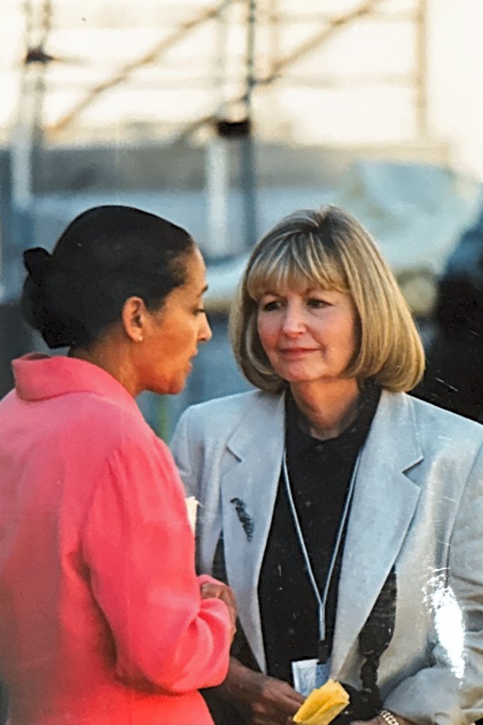 Susan Kimes in conversation backstage