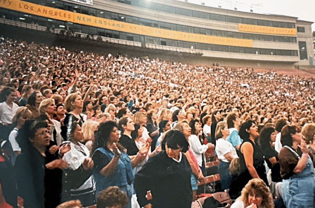 Thousands at the Rose Bowl