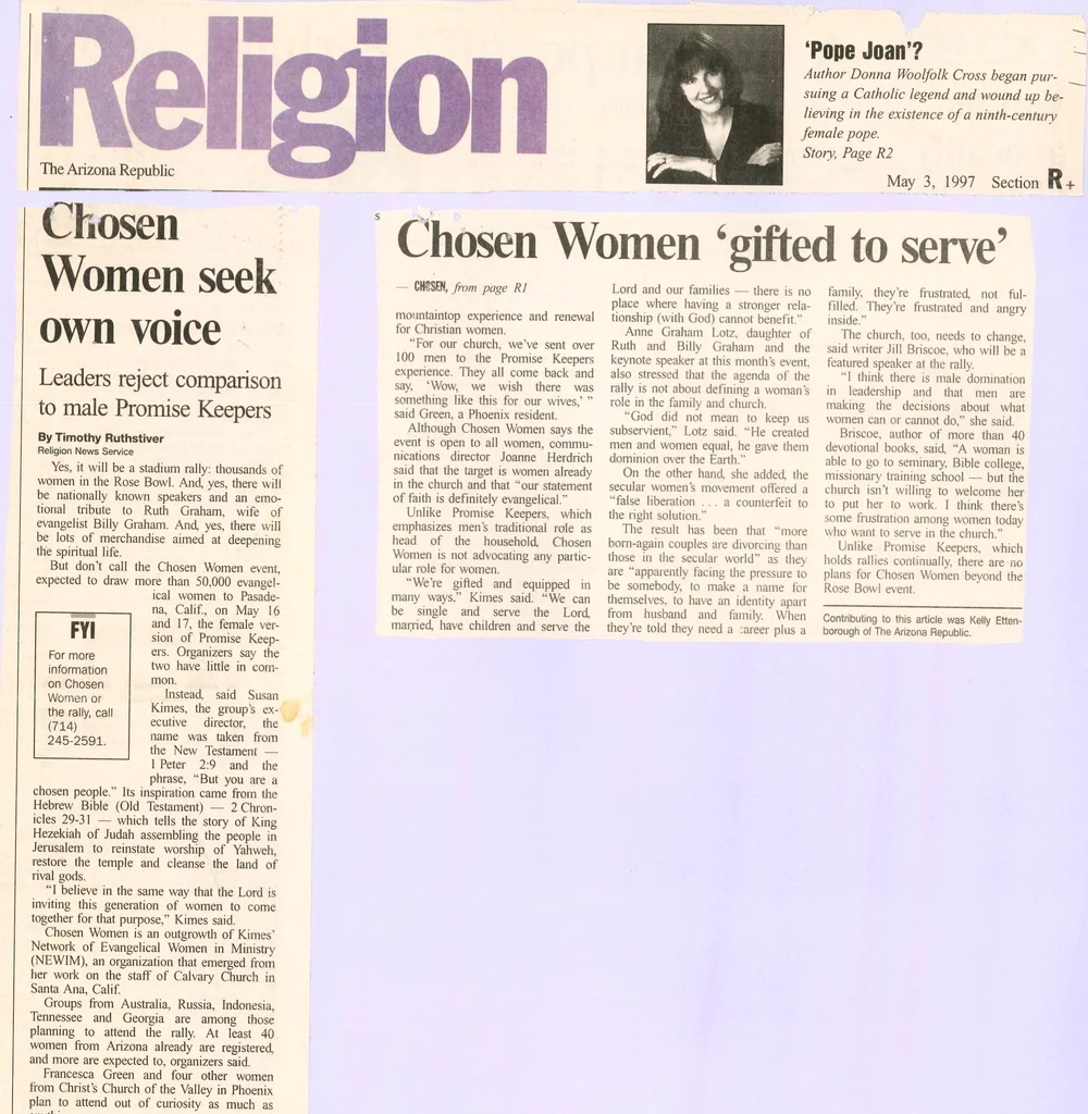 Chosen Women seek own voice — Leaders reject comparison to Promise Keepers